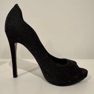 Nine West studded peep toe heels